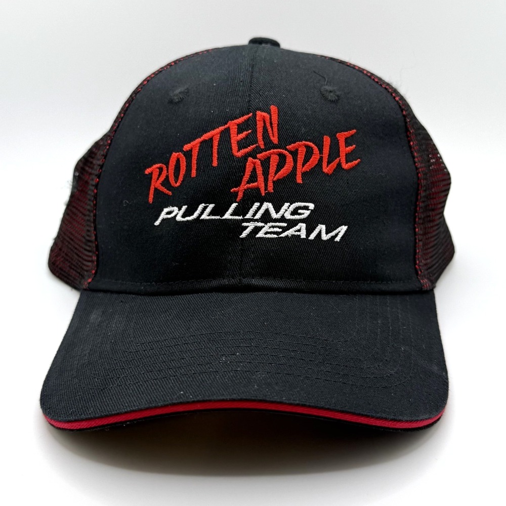 Rotten Apple Pulling Teams Tractor Trucker Redneck Farm Hat Snapback Mesh